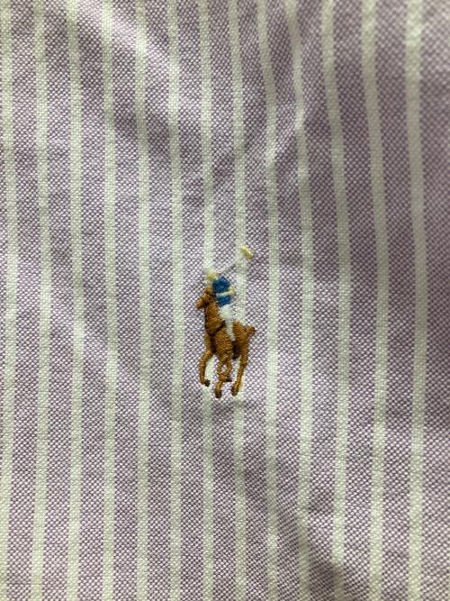 POLO RALPH LAUREN（ポロ・ラルフローレン）POLO RALPH LAUREN (ポロ・ラルフローレン) ストライプBDシャツ パープル サイズ:16の古着・服飾アイテム