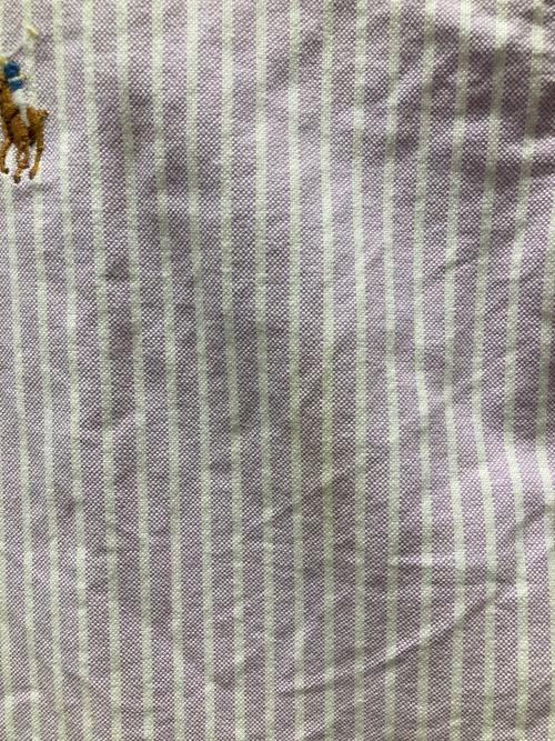 POLO RALPH LAUREN（ポロ・ラルフローレン）POLO RALPH LAUREN (ポロ・ラルフローレン) ストライプBDシャツ パープル サイズ:16の古着・服飾アイテム