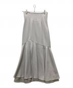 MERCURY DUOマーキュリーデュオ）の古着「シアーレイヤードスリットマー メイドスカート」｜グレー