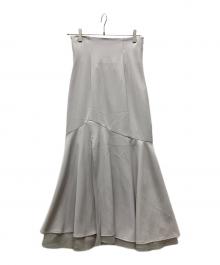 MERCURY DUO（マーキュリーデュオ）の古着「シアーレイヤードスリットマー メイドスカート」｜グレー