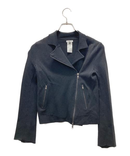 Sov.（ソブ）Sov. (ソブ) ニットライダースジャケット ブラック サイズ:Sの古着・服飾アイテム