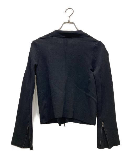 Sov.（ソブ）Sov. (ソブ) ニットライダースジャケット ブラック サイズ:Sの古着・服飾アイテム