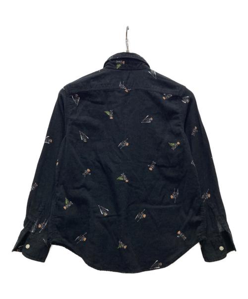 POLO RALPH LAUREN（ポロ・ラルフローレン）POLO RALPH LAUREN (ポロ・ラルフローレン) ポロベア総柄シャツ ブラック サイズ:M（10‐12）の古着・服飾アイテム
