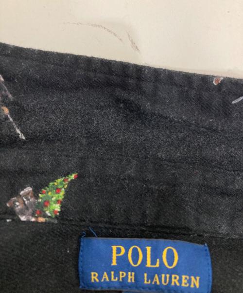 POLO RALPH LAUREN（ポロ・ラルフローレン）POLO RALPH LAUREN (ポロ・ラルフローレン) ポロベア総柄シャツ ブラック サイズ:M（10‐12）の古着・服飾アイテム