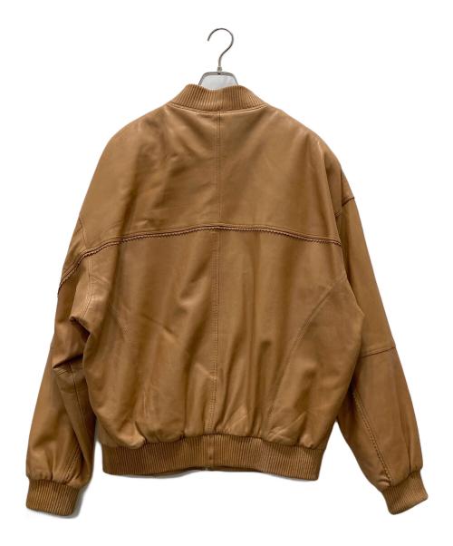 pellepelle（ペレペレ）pellepelle (ペレペレ) レザーブルゾン ブラウン サイズ:42の古着・服飾アイテム