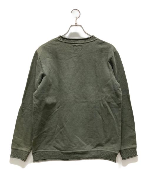 AUSTERE JAPAN KOROMO（オスティア・ジャパンコロモ）AUSTERE JAPAN KOROMO (オスティア・ジャパンコロモ) 和柄刺繍スウェット オリーブ サイズ:Mの古着・服飾アイテム