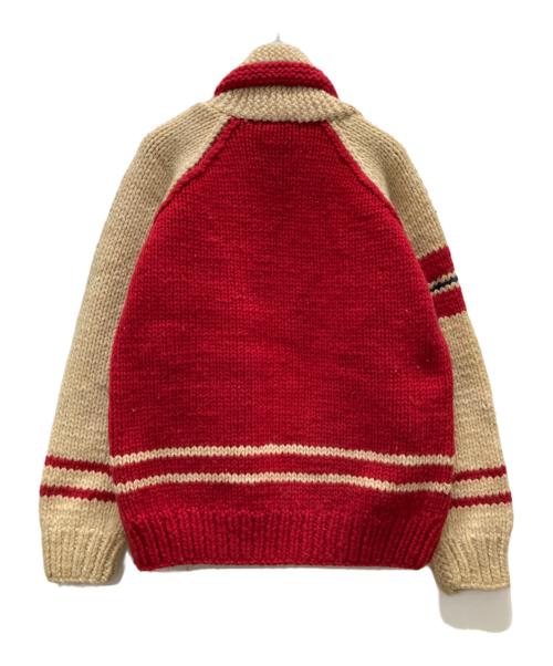 HELLY HANSEN（ヘリーハンセン）HELLY HANSEN (ヘリーハンセン) カウチンニットカーディガン レッド サイズ:Lの古着・服飾アイテム