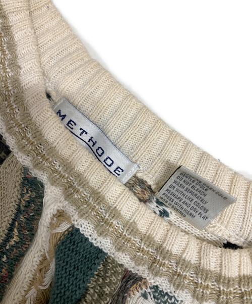 METHODE（METHODE）METHODE (METHODE) 3Dニット ベージュ サイズ:Lの古着・服飾アイテム