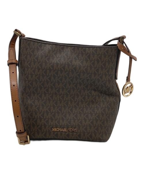 MICHAEL KORS（マイケル・コース）MICHAEL KORS (マイケル・コース) キンバリー スモールバケット ショルダーバッグ ブラウンの古着・服飾アイテム