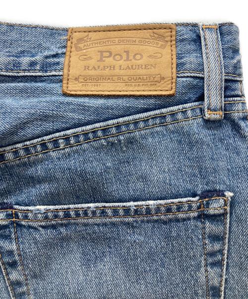 POLO RALPH LAUREN（ポロ・ラルフローレン）POLO RALPH LAUREN (ポロ・ラルフローレン) ペイントデニムパンツ インディゴ サイズ:26の古着・服飾アイテム