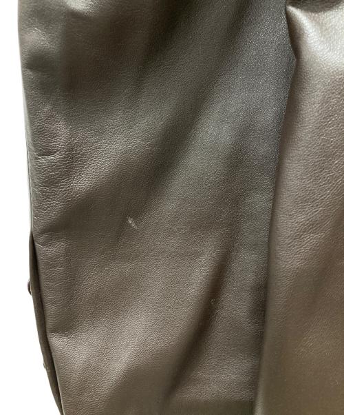 WAVES（ウェーブス）WAVES (ウェーブス) レザーテーラードジャケット ブラウン サイズ:Lの古着・服飾アイテム