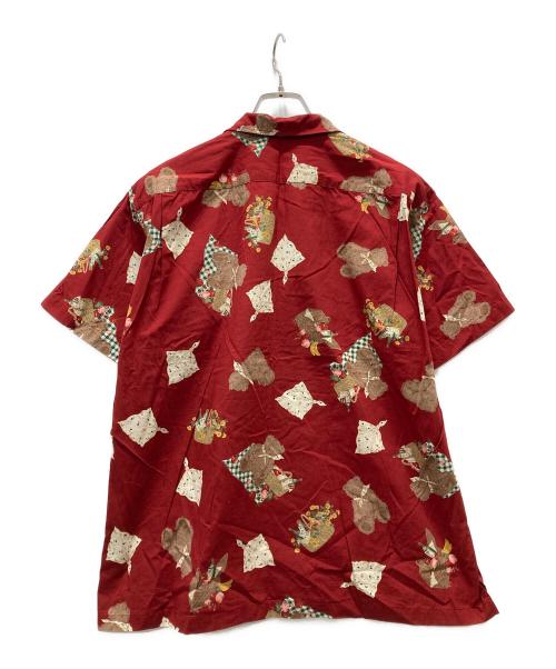 PINK HOUSE（ピンクハウス）PINK HOUSE (ピンクハウス) ベア柄半袖シャツ レッド サイズ:Lの古着・服飾アイテム