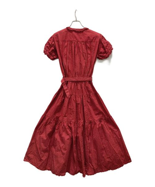 PINK HOUSE（ピンクハウス）PINK HOUSE (ピンクハウス) ドットフリルワンピース レッド サイズ:記載無しの古着・服飾アイテム
