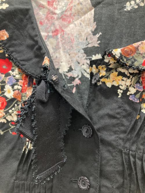 PINK HOUSE（ピンクハウス）PINK HOUSE (ピンクハウス) 花柄ブラウスワンピース ブラック サイズ:記載無しの古着・服飾アイテム