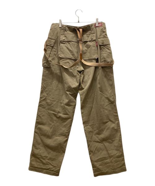 PINK HOUSE（ピンクハウス）PINK HOUSE (ピンクハウス) ロゴサスペンダー付モンキーパンツ ベージュ サイズ:表記無しの古着・服飾アイテム