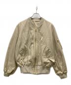 PINK HOUSEピンクハウス）の古着「バックロゴプリントブルゾン」｜ベージュ