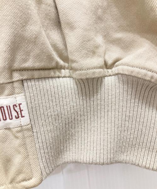 PINK HOUSE（ピンクハウス）PINK HOUSE (ピンクハウス) バックロゴプリントブルゾン ベージュ サイズ:Lの古着・服飾アイテム