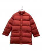PINK HOUSEピンクハウス）の古着「中綿ロングコート」｜レッド