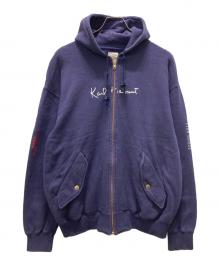 KARL HELMUT（カールヘルム）の古着「PINK HOUSE両面ロゴジップパーカー」｜パープル