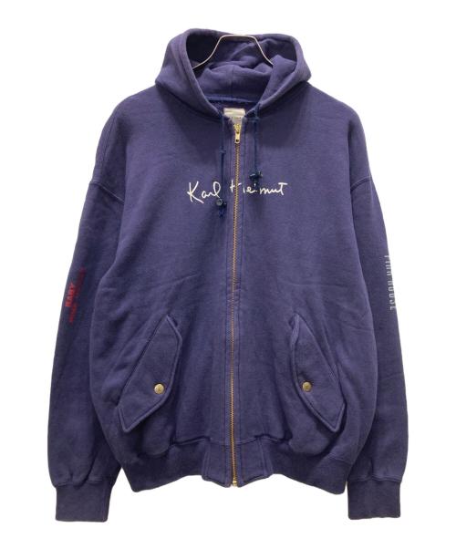 KARL HELMUT（カールヘルム）Karl Helmut (カールヘルム) PINK HOUSE両面ロゴジップパーカー パープル サイズ:Mの古着・服飾アイテム