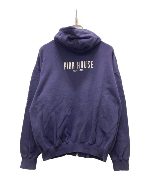 KARL HELMUT（カールヘルム）Karl Helmut (カールヘルム) PINK HOUSE両面ロゴジップパーカー パープル サイズ:Mの古着・服飾アイテム