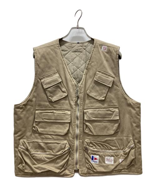 PAPAS（パパス）PAPAS (パパス) フィッシングベスト ベージュ サイズ:XLの古着・服飾アイテム