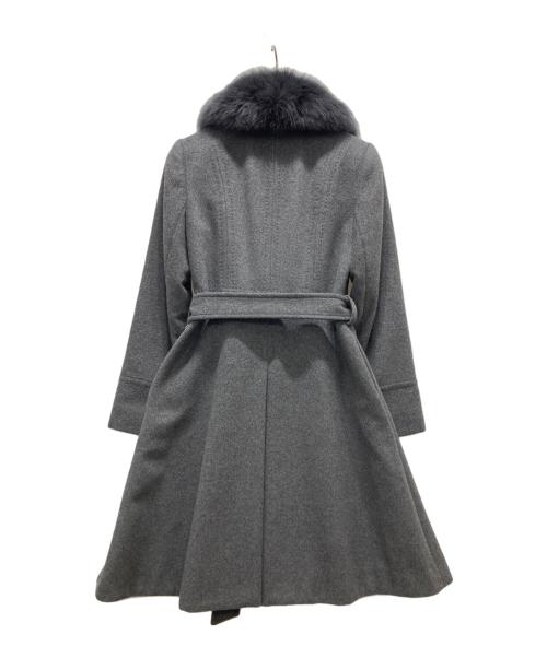 EPOCA（エポカ）EPOCA (エポカ) フォックスファー付アンゴラ混コート グレー サイズ:40の古着・服飾アイテム
