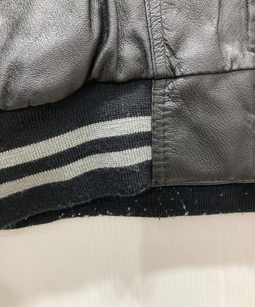 MONTANA TOONS（モンタナトゥーンズ）MONTANA TOONS (モンタナトゥーンズ) RAIDERS フリントストーン レザースタジャン ブラック サイズ:Lの古着・服飾アイテム