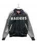 MONTANA TOONS（モンタナトゥーンズ）の古着「RAIDERS フリントストーン レザースタジャン」｜ブラック