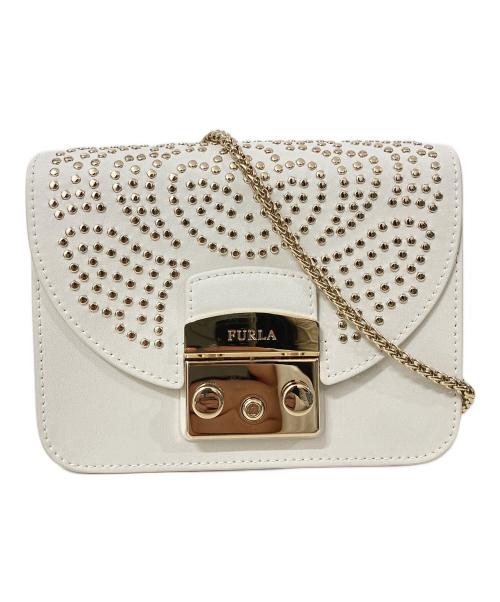 FURLA（フルラ）FURLA (フルラ) チェーンショルダーバッグ ホワイトの古着・服飾アイテム