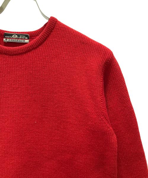DESCENTE（デサント）DESCENTE (デサント) Carlo Gruber (カルロ グルーバー) 袖ワッペンニット レッド サイズ:44の古着・服飾アイテム