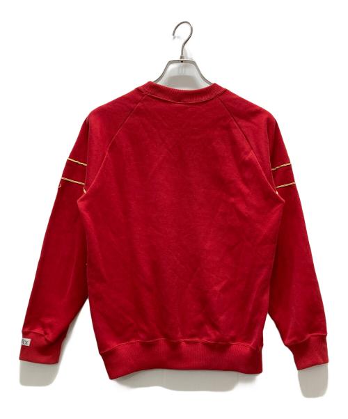 adidas（アディダス）adidas (アディダス) デサント期クルーネックスウェット レッド サイズ:胸囲90 身長165の古着・服飾アイテム