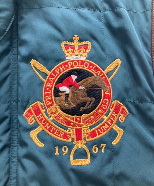 POLO RALPH LAUREN（ポロ・ラルフローレン）POLO RALPH LAUREN (ポロ・ラルフローレン) ワッペン中綿ベスト グリーン サイズ:Mの古着・服飾アイテム