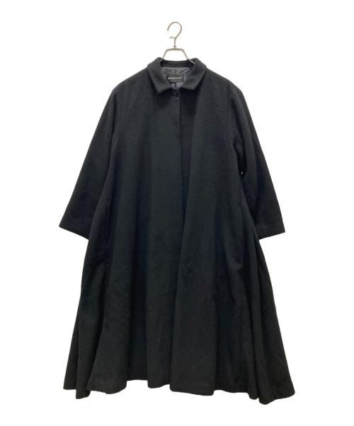 mizuiro-ind（ミズイロインド）mizuiro-ind (ミズイロインド) ワイドステンカラーコート ブラック サイズ:FREEの古着・服飾アイテム