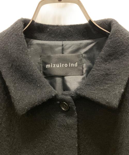mizuiro-ind（ミズイロインド）mizuiro-ind (ミズイロインド) ワイドステンカラーコート ブラック サイズ:FREEの古着・服飾アイテム