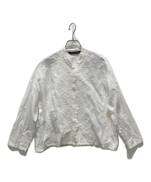 mizuiro-ind（ミズイロインド）mizuiro-ind (ミズイロインド) レースシャツ ホワイト サイズ:Freeの古着・服飾アイテム