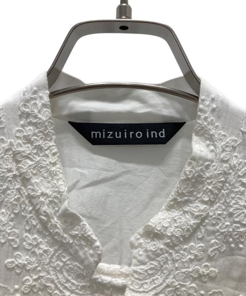 mizuiro-ind（ミズイロインド）mizuiro-ind (ミズイロインド) レースシャツ ホワイト サイズ:Freeの古着・服飾アイテム