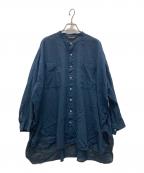 mizuiro-indミズイロインド）の古着「シャツワンピース」｜ネイビー