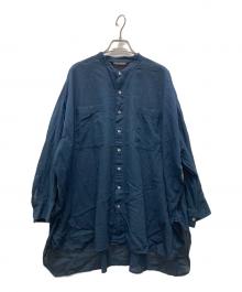 mizuiro-ind（ミズイロインド）の古着「シャツワンピース」｜ネイビー