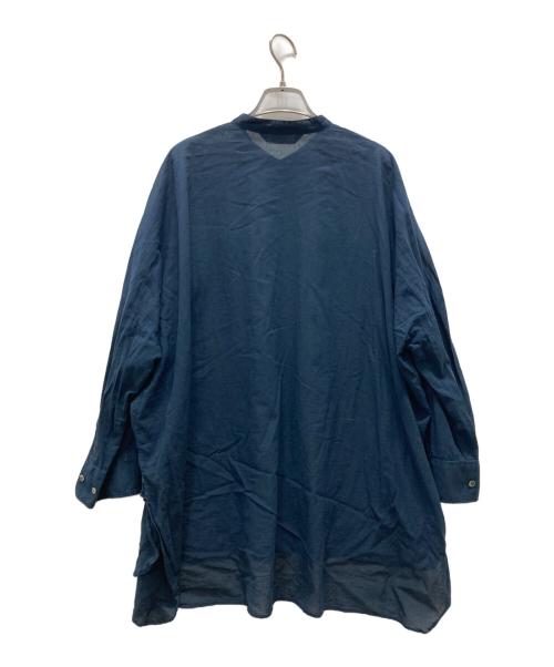 mizuiro-ind（ミズイロインド）mizuiro-ind (ミズイロインド) シャツワンピース ネイビー サイズ:Freeの古着・服飾アイテム