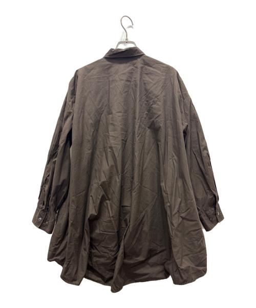mizuiro-ind（ミズイロインド）mizuiro-ind (ミズイロインド) シャツワンピース ブラウン サイズ:FREEの古着・服飾アイテム