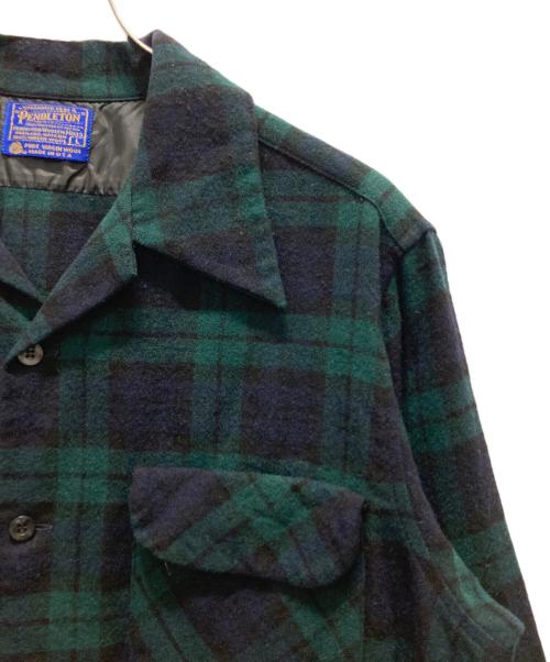 PENDLETON（ペンドルトン）PENDLETON (ペンドルトン) 70s~80sボードシャツ グリーン サイズ:Lの古着・服飾アイテム