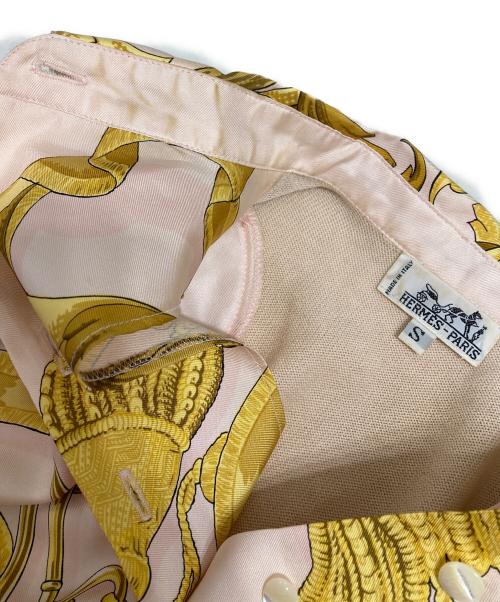 HERMES（エルメス）HERMES (エルメス) シルクスカーフ総柄 シャツ ピンク サイズ:Ｓの古着・服飾アイテム