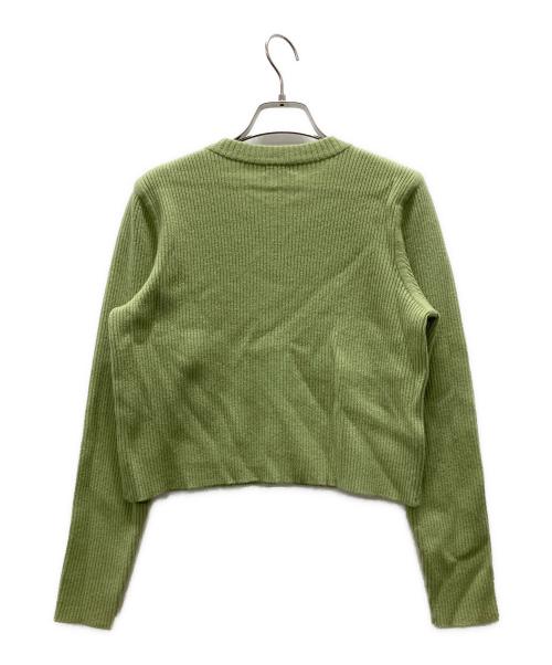 FOXEY（フォクシー）FOXEY (フォクシー) カシミヤカーディガン 黄緑 サイズ:40の古着・服飾アイテム