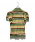 FOXEY (フォクシー) カシミヤ半袖ボーダーニット 黄緑 サイズ:40：5000円