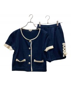 中古・古着通販】FOXEY (フォクシー) Geneva ワイドパンツ ネイビー