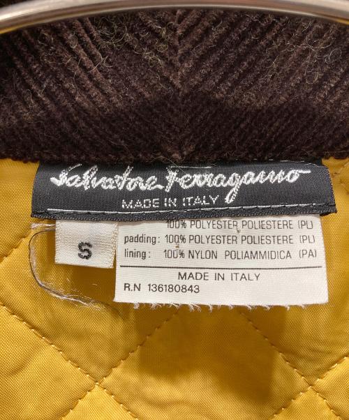 Salvatore Ferragamo（サルヴァトーレ フェラガモ）Salvatore Ferragamo (サルヴァトーレ フェラガモ) キルティングジャケット ブラウン サイズ:Sの古着・服飾アイテム