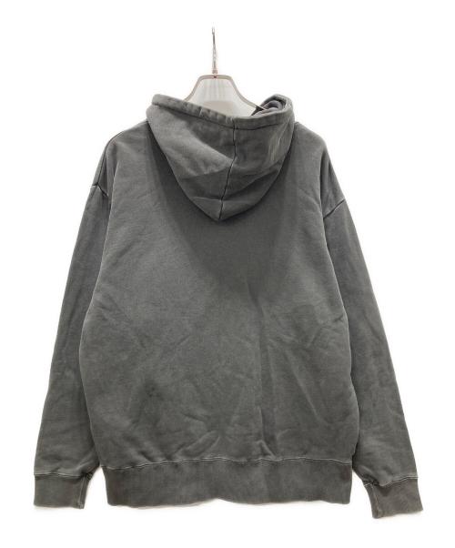 X-GIRL（エックスガール）X-girl (エックスガール) FACE PIGMENT DYED SWEAT HOODIE グレー サイズ:Mの古着・服飾アイテム