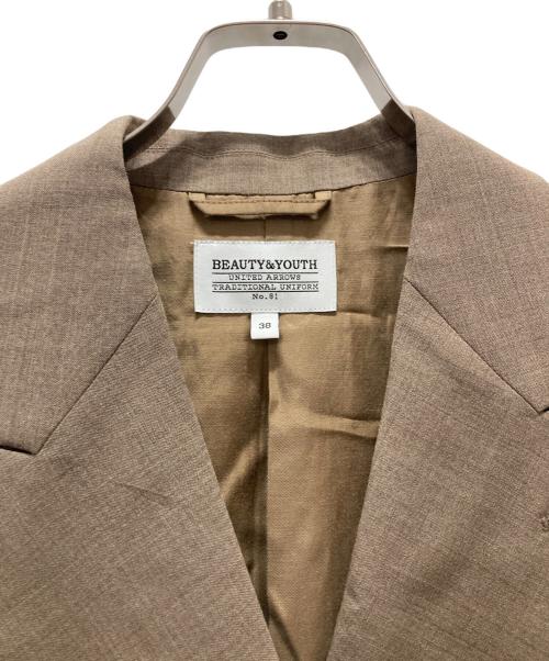 BEAUTY&YOUTH（ビューティーアンドユース）BEAUTY&YOUTH (ビューティーアンドユース) サマーウールダブルジャケット ブラウン サイズ:Mの古着・服飾アイテム