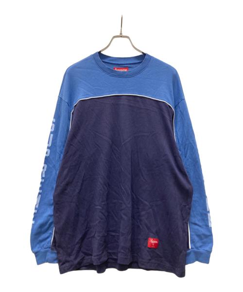 SUPREME（シュプリーム）Supreme (シュプリーム) 25ss Paneled Piping L/S Top ブルー サイズ:Lの古着・服飾アイテム